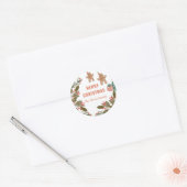 Koekjes Kerstfeest Ronde Sticker (Envelop)