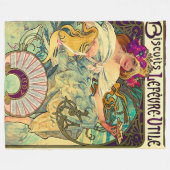 Koekjes Lefevre-Utile van Alphonse Mucha (1896) Fleece Deken (Voorkant (Horizontaal))