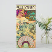 Koekjes Lefevre-Utile van Alphonse Mucha (1896) Menu (Staand voorkant)