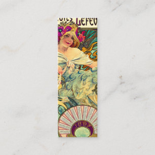 Koekjes Lefevre-Utile van Alphonse Mucha (1896) Mini Visitekaartje