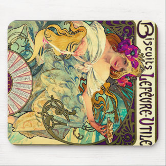 Koekjes Lefevre-Utile van Alphonse Mucha (1896) Muismat