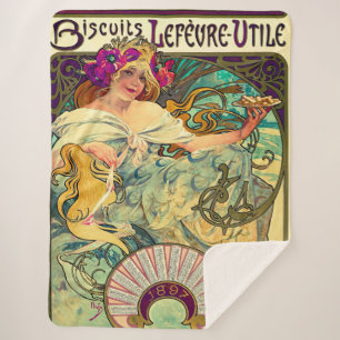 Koekjes Lefevre-Utile van Alphonse Mucha (1896) Sherpa Deken