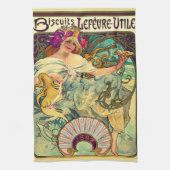 Koekjes Lefevre-Utile van Alphonse Mucha (1896) Theedoek (Verticaal)