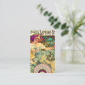 Koekjes Lefevre-Utile van Alphonse Mucha (1896) Visitekaartje (Staand voorkant)
