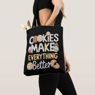Koekjes maken alles beter Grappige Kerstmis Draagtas