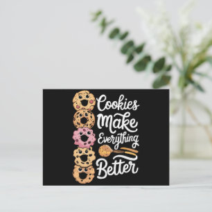 Koekjes maken alles beter grappige kerstmis feestdagenkaart