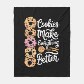 Koekjes maken alles beter grappige kerstmis fleece deken (Voorkant)