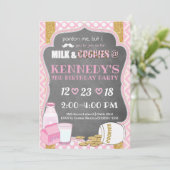 Koekjes N Milk Invitation Kaart (Staand voorkant)