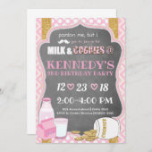 Koekjes N Milk Invitation Kaart (Voorkant / Achterkant)