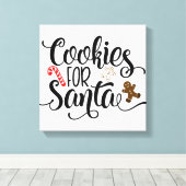 Koekjes voor kerstmis met kerstmis canvas afdruk (Insitu (Houten vloer))