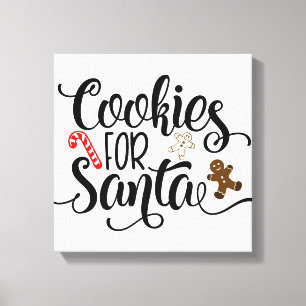 Koekjes voor kerstmis met kerstmis canvas afdruk
