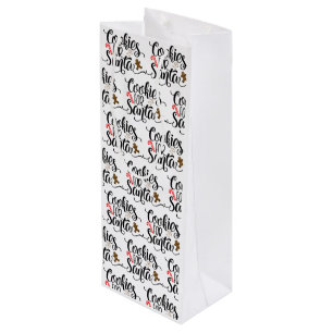 Koekjes voor kerstmis met kerstmis wijn cadeautas