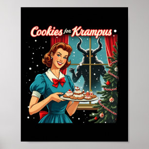 Koekjes voor Krampus Grappig Kerstmis Xmas Krampus Poster