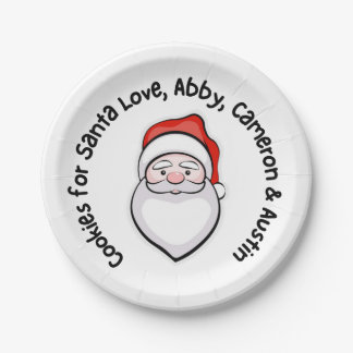 Koekjes voor santa papieren bordje