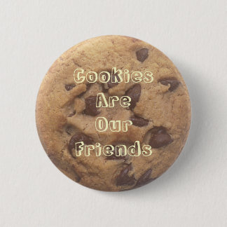Koekjes zijn onze vrienden ronde button 5,7 cm