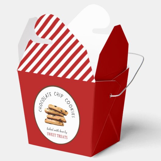 Koekjesbakkers voor chocolade-chips bedankdoosjes (Geopend)