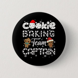 koekjesbakteam kapitein peperkoek kerst t ronde button 5,7 cm