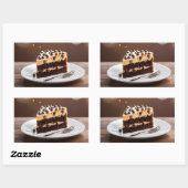 Koekjesdeegcake Rechthoekige Sticker (Vel)