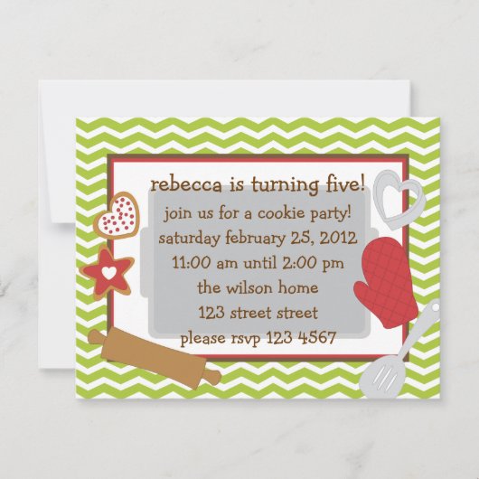 Koekjesfeest.. Kaart (Voorkant)