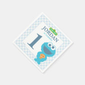 Koekjesmonster Baby Verjaardagspapier servetten (Hoek)