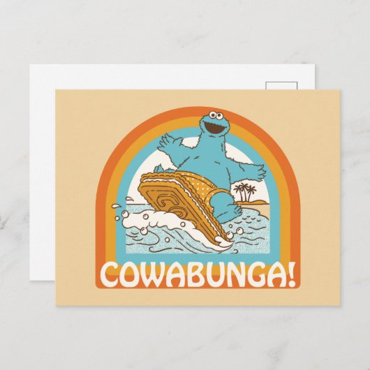 Koekjesmonster Cowabunga! Briefkaart (Voorkant / Achterkant)
