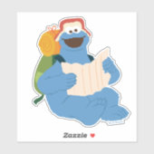 Koekjesmonster die een kaart leest sticker (Vel)