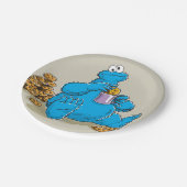 koekjesmonster die koekjes eet papieren bordje (Gekanteld)