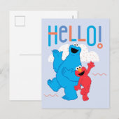 Koekjesmonster en Elmo Hallo! Briefkaart (Voorkant / Achterkant)