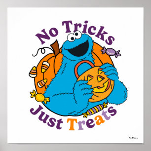 Koekjesmonster Geen trucjes, gewoon traktaties Poster