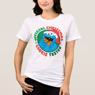 Koekjesmonster Officiële Kerst Cookie Tester Tri-Blend Shirt