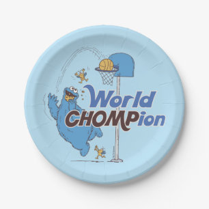 Koekjesmonster   Schieten basketbalhoepels Papieren Bordje