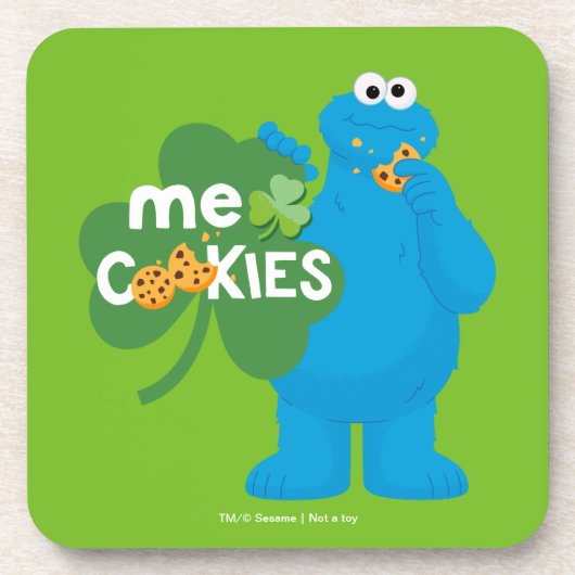 Koekjesmonster | Shamrock Love Bier Onderzetter (Voorkant)