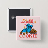 Koekjesmonster | Valentijnsdag-offerte Vierkante Button 5,1 Cm (Voorkant /achterkant)