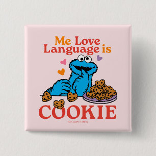 Koekjesmonster Valentijnsdag-offerte Vierkante Button 5,1 Cm