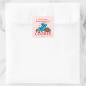 Koekjesmonster | Valentijnsdag-offerte Vierkante Sticker (Tas)