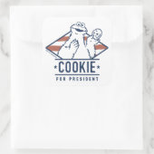  Koekjesmonster voor President Vierkante Sticker (Tas)