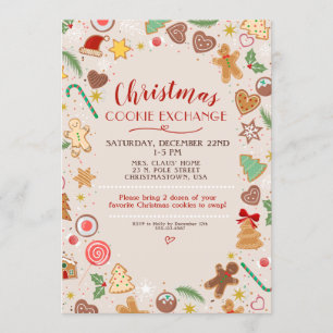 Koekjeswisselaar Exchange Holiday Party nodigt uit Kaart