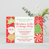 Koekjeswisselaar voor kerstmis kaart (Staand voorkant)