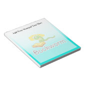 Koekjesworm met bril notitieblok (Schuin)