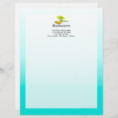 Koekjesworm met bril persoonlijk briefhoofd (Voorkant / Achterkant)