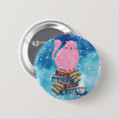 Koekkat in de winter ronde button 5,7 cm (Voorkant /achterkant)