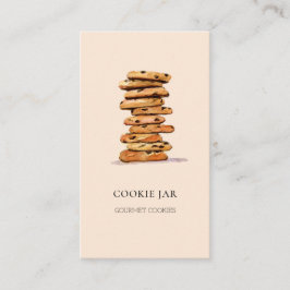 Koekkerij waterverf perzikvisitekaartje visitekaartje