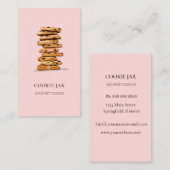 Koekkerij waterverf roze visitekaartje (Voorkant / Achterkant)