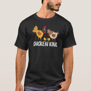 Koekkip voor mannen Papa Rooster Hen Chicks Poultr T-shirt