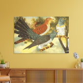 Koekoek Vogels met Moderne Kunst Canvas Print (Insitu (Woonkamer))