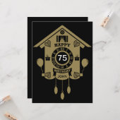 Koekoeksklok tijd 75e verjaardag kaart (Voorkant / Achterkant in situ)
