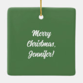 Koeksmobiel met kerstboom bovenaan keramisch ornament (Achterkant)