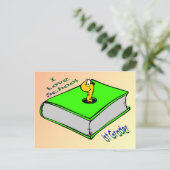 Koekworm 1st Grader - Ik hou van School Briefkaart (Staand voorkant)