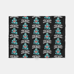 Koekworm alsjeblieft een boekdraak die grappig lee fleece deken