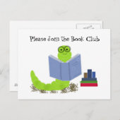 Koekworm - Boekenclub - Uitnodiging (Voorkant / Achterkant)